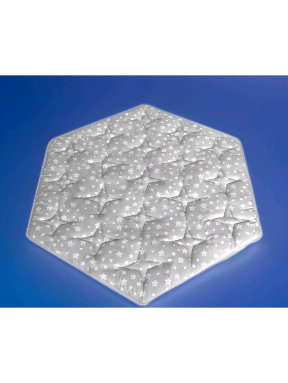 Hexagon Floor Mat Soft Non-Slip Pop-up Playpen Mat w/ Star Print 59" NIP